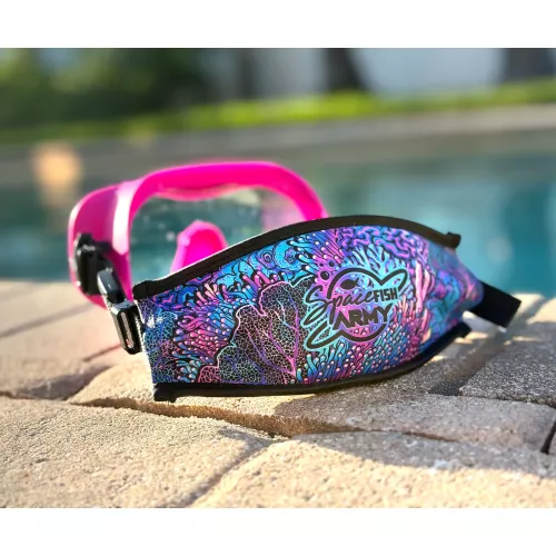 Coral Kaleidoscope Mask Strap Cover