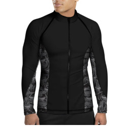 Men's/Unisex Zip Up Tiger Shark Rashguard