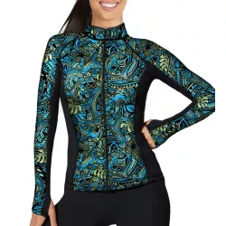 Zip-Up Rash Guard - Women's