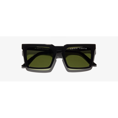 Parley TYPE02 SHINY BLACK FRAME / GREEN LENS, Sunglasses