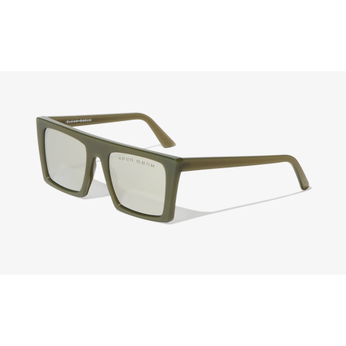 Parley TYPE03 TALL SHINY GREEN FRAME / MIRROR SILVER , Sunglasses