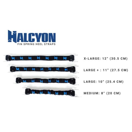 Halcyon Spring Heels for Jet fin-style fins, X-Large, 12" (30 cm)