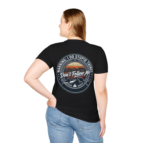 Don't Follow Me I Do Stupid Things T-Shirt | Shark-Diver | Round