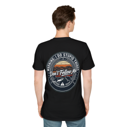 Don't Follow Me I Do Stupid Things T-Shirt | Shark-Diver | Round