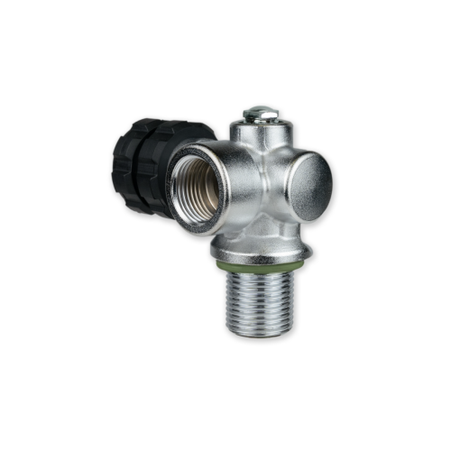 NAUTEC 90° Valve / ProLine / Air 232 bar / right / NPSM w/ burst disk