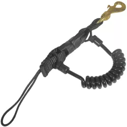 COIL LANYARD W/BRASS CLIP