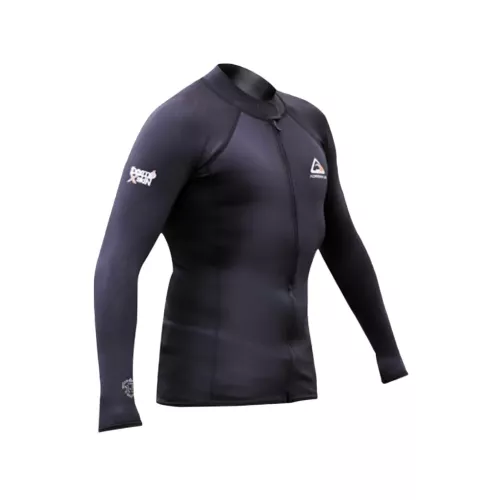NEOPRENE ZIP HOT-TOP LGE Black