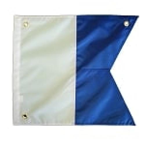 20" X 24'' ALPHA FLAG - NYLON WITH STRINGER