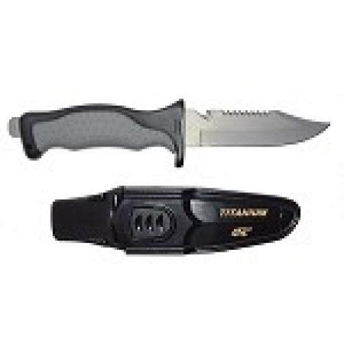 TITANIUM KNIFE - 5'' BLADE - QUICK RELASE CASE