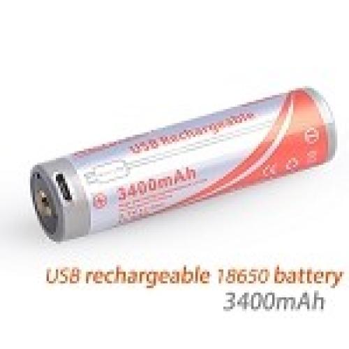 18650 BATTERY 3400 mAh - USB