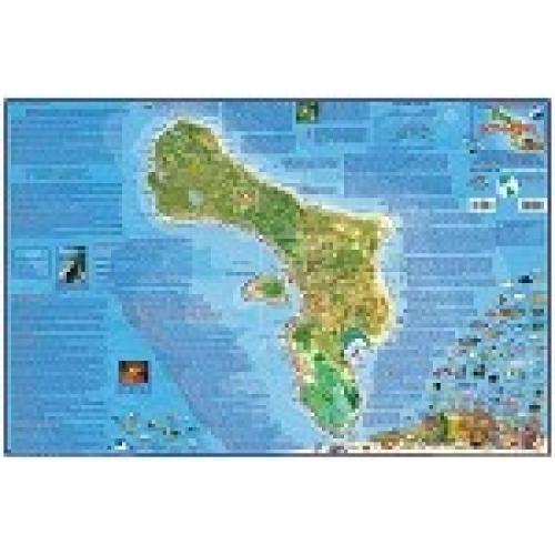 BONAIRE FOLDING GUIDE AND DIVE MAP - 18.5'' X 26.5''