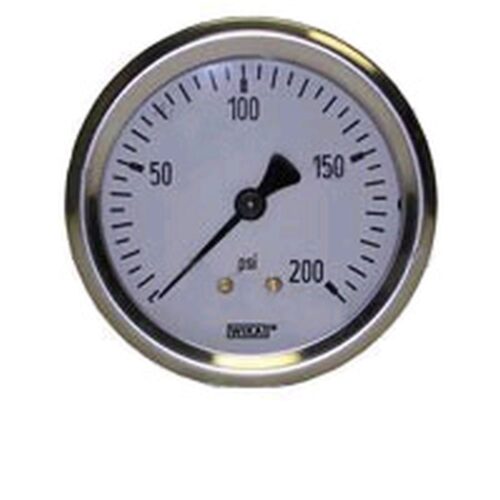 0-200 PSI LIQUID FILLED STAINLESS STEEL GAUGE, 2.5" FACE WITH 1/4