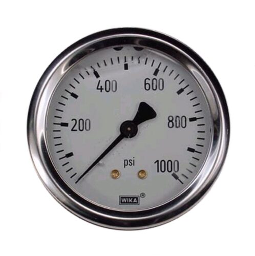 0-1000 PSI LIQUID FILLED STAINLESS STEEL GAUGE, 2.5" FACE WITH 1/