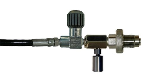 FILL WHIP - DIN FILL WHIP WITH PUSH BUTTON BLEEDER