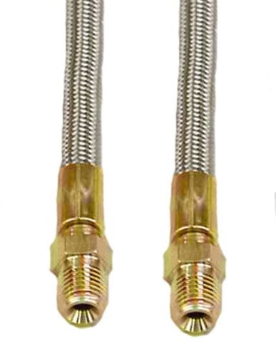 60" FLEX HOSE BRAID STAINLESS STEEL/TEFLON WITH 1/4'' MNPT TO 1/4