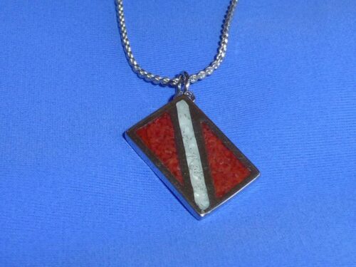 DIVE FLAG PENDANT NECKLACE - COMES IN 16" OR 18"