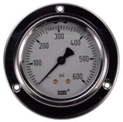 0-600 PSI LIQUID FILLED STAINLESS STEEL GAUGE, 2.5