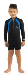 KID SWIMSUIT LONG SL. - BLACK/BLUE [S]