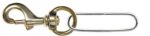 GEAR CLIP - SWIVEL WITH LOOP - MEDIUM - BRASS