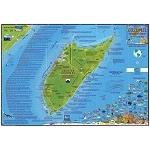 COZUMEL FOLDING GUIDE AND DIVE MAP - 18.5'' X 26.5''