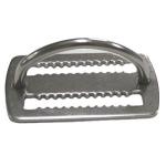 D-RING WITH WEIGHT BELT KEEPER - 90 DEGREE ANGLE - STAINLESS STEE