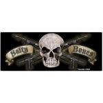 BLACK WITH SKULL & CROSSED SPEARGUNS - 3'' X 7.8'' SALTY BONES ST