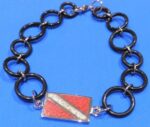 DIVE FLAG IN-LINE PENDANT WITH ORING BRACLET/ANKLET..SIZES - 7