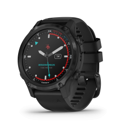 Descent Mk2s, Carbon Gray DLC with Black Silicone Band