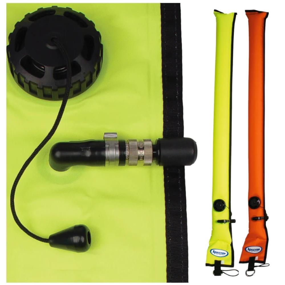 Diver's Alert Marker, 3.3' (1 m ) long, oral inflate with OPV Diver's Alert Marker, 3.3' (1 m ) long, oral inflate with OPV