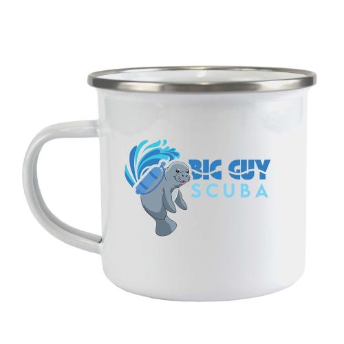 11oz Enamel Mug with Silver Ring