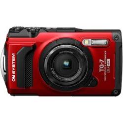 OM System Tough TG-7 Waterproof Camera - Red Camera