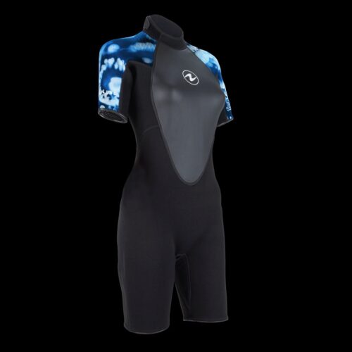 HYDROFLEX SHORTY WMN 3MM, BLU-CAMO,XL