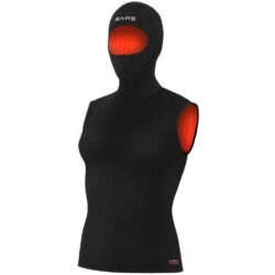 7/3mm Ultrawarmth Hooded Vest Womens, Black, 10