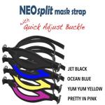 SPLIT NEOPRENE MASK STRAP - Black