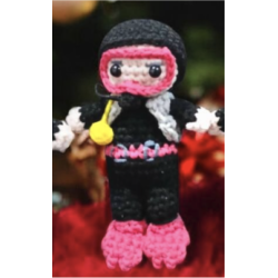Keychain Diver Plushie - Fuschia