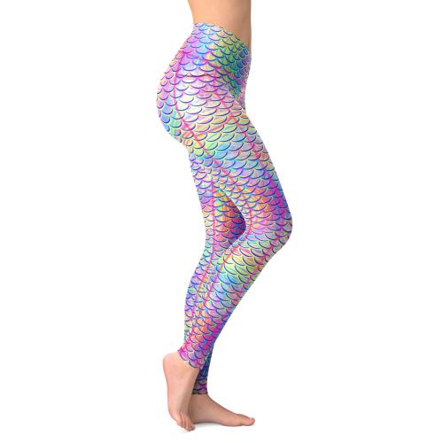 Psychedelic Mermaid Contour Leggings