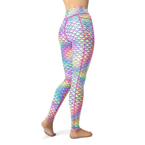 Psychedelic Mermaid Contour Leggings