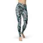 Electric Blue Octofloral Contour Leggings