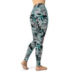 Electric Blue Octofloral Contour Leggings