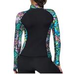 WOMENS ZIP RASH GUARDS FishFrenzy ZR S