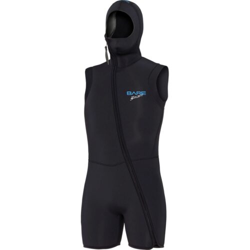 7mm Step-in Hooded Vest, Mens, Black - XL