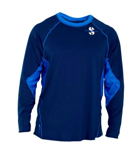 Aegean Rash Guard Mens, C-Flow, Long Sleeve (UPF50)- Blue