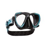 Synergy Mini Mask w/ Comfort Strap -Turquoise/Silver - Black Skir