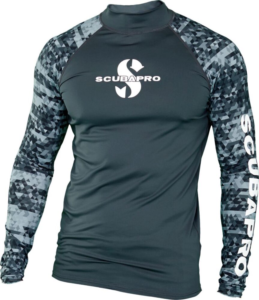 Graphite Rash Guard Mens, Long Sleeve (UPF50)