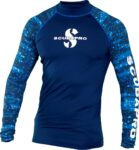 Aegean Rash Guard Mens, Long Sleeve (UPF50)- Blue