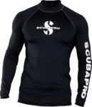 Black Rash Guard Mens, Long Sleeve (UPF50) Black Rash Guard Mens, Long Sleeve (UPF50)