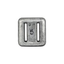 UNCOATED LEAD BLOCK WEIGHT 5LB