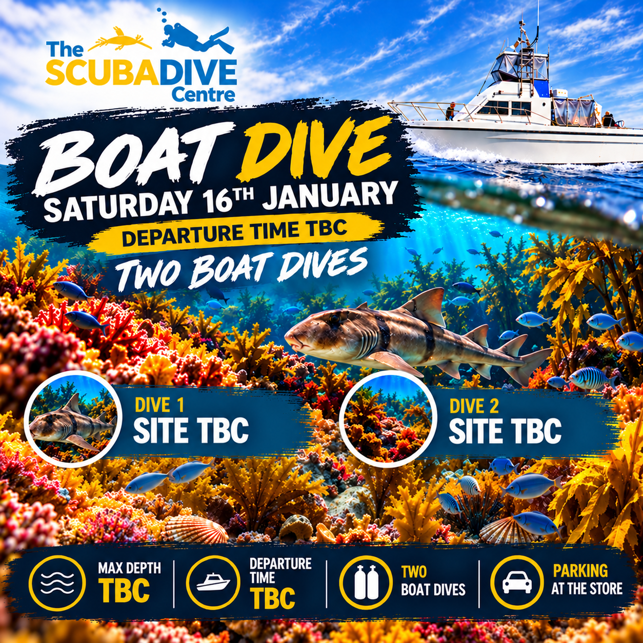 Saturday 16th January | Single or Double Boat Dive
