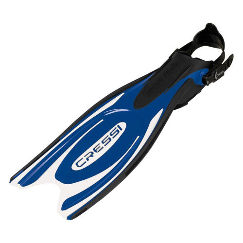 Cressi Frog Plus Fins - Open Heel - Blue / Grey - L/XL