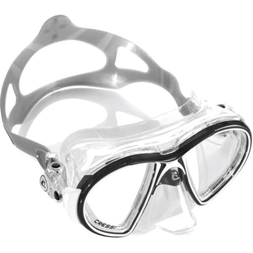 Cressi Air Crystal Mask - Clear Skirt | Black/ White